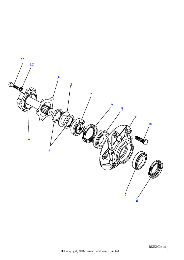 Схема - Шпилька ступицы DEF/D1