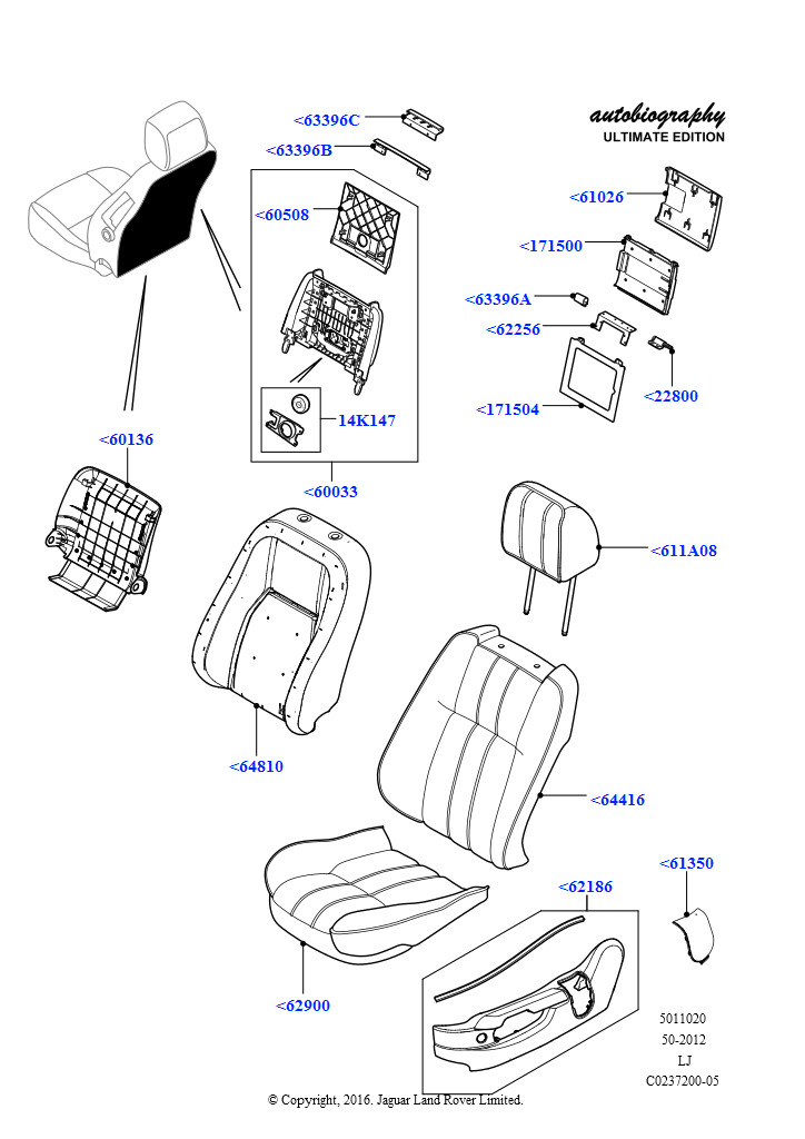 Схема - BRACKET - FRONT SEAT BACK FRAME