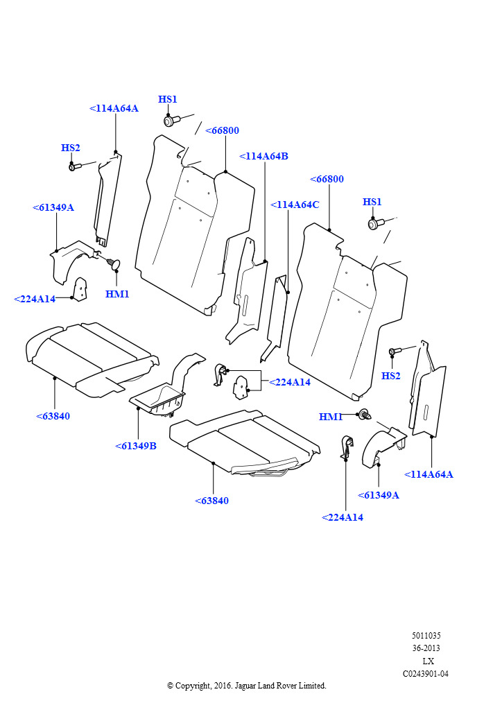 Схема - PAD - REAR SEAT CUSHION