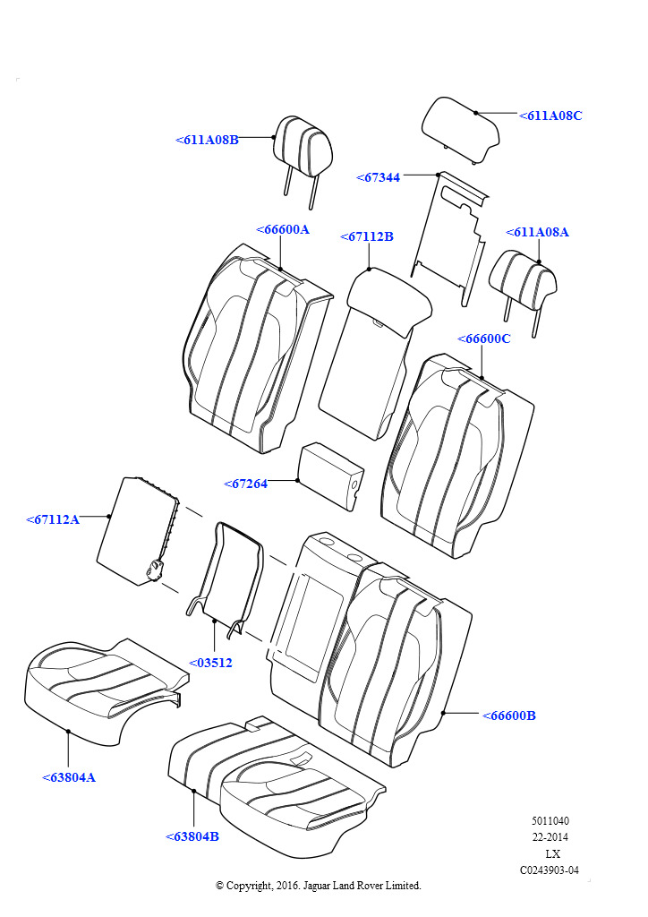 Схема - ARMREST - REAR SEAT