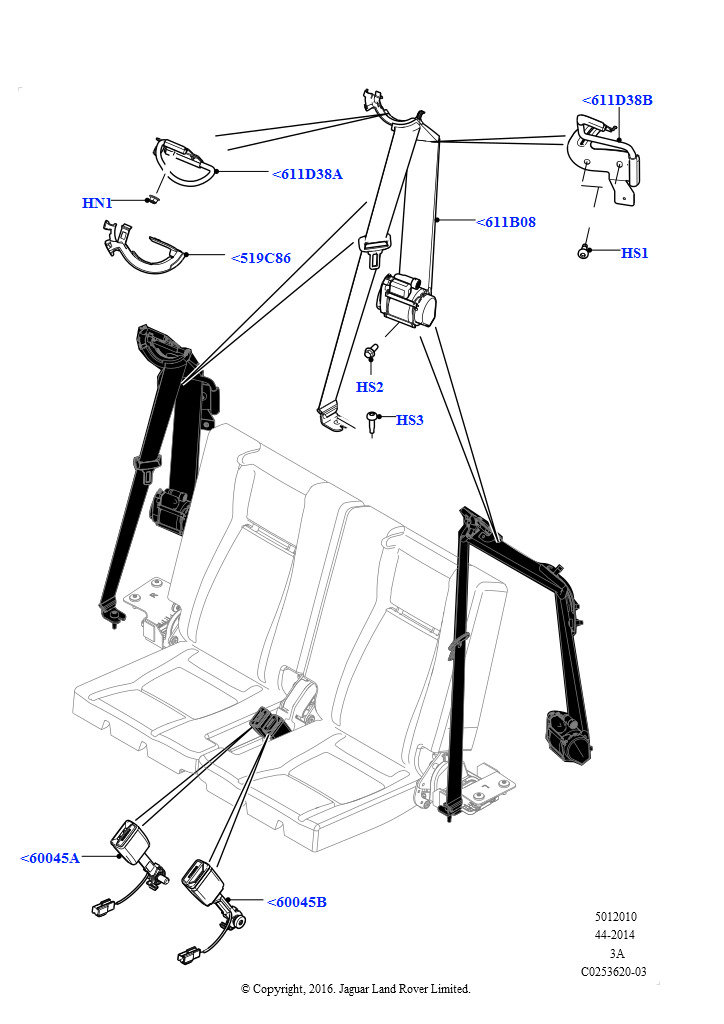 Схема - BUCKLE - SEAT BELT