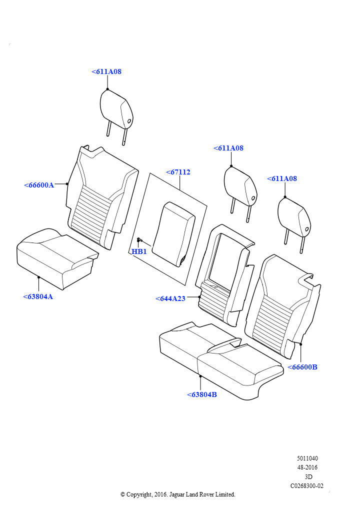 Схема - ARMREST - REAR SEAT