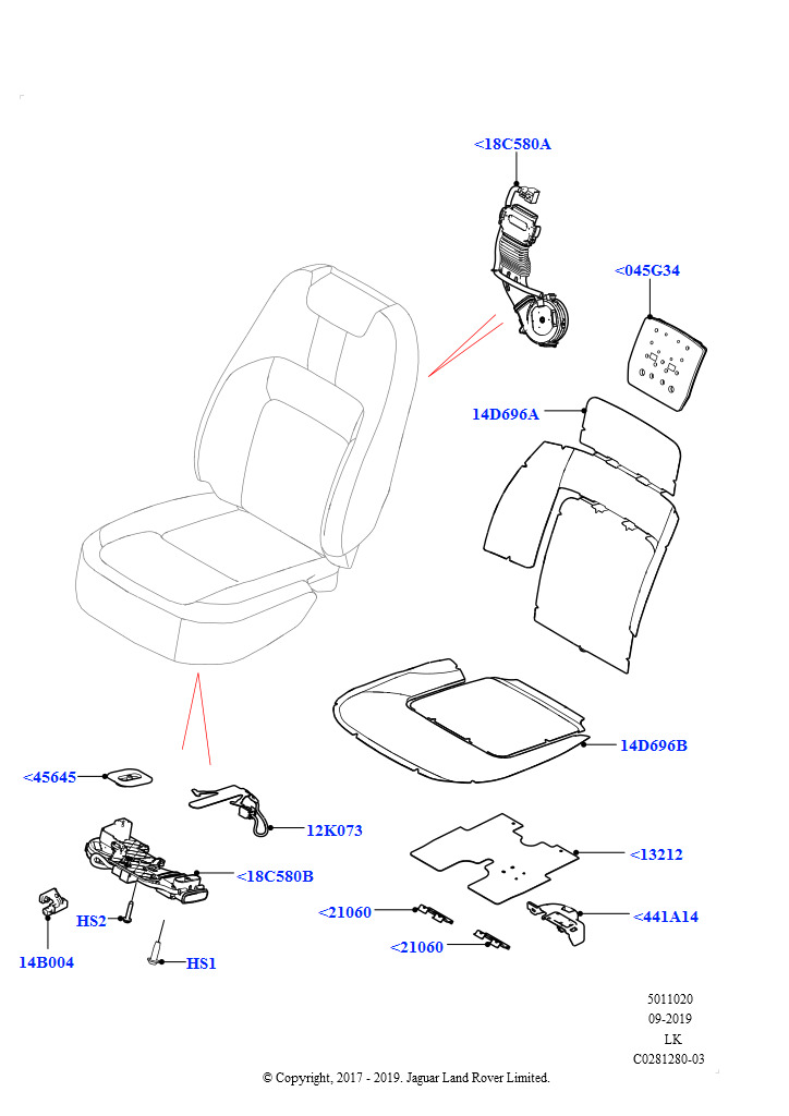 Схема - ELEMENT-FRONT SEAT CUSHION HEATING