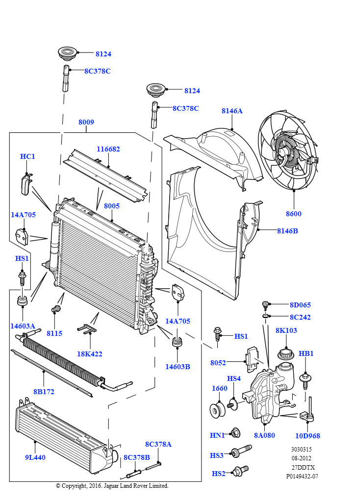 Схема - Опора радиатора верхняя D3/D4/RRS/RRS2