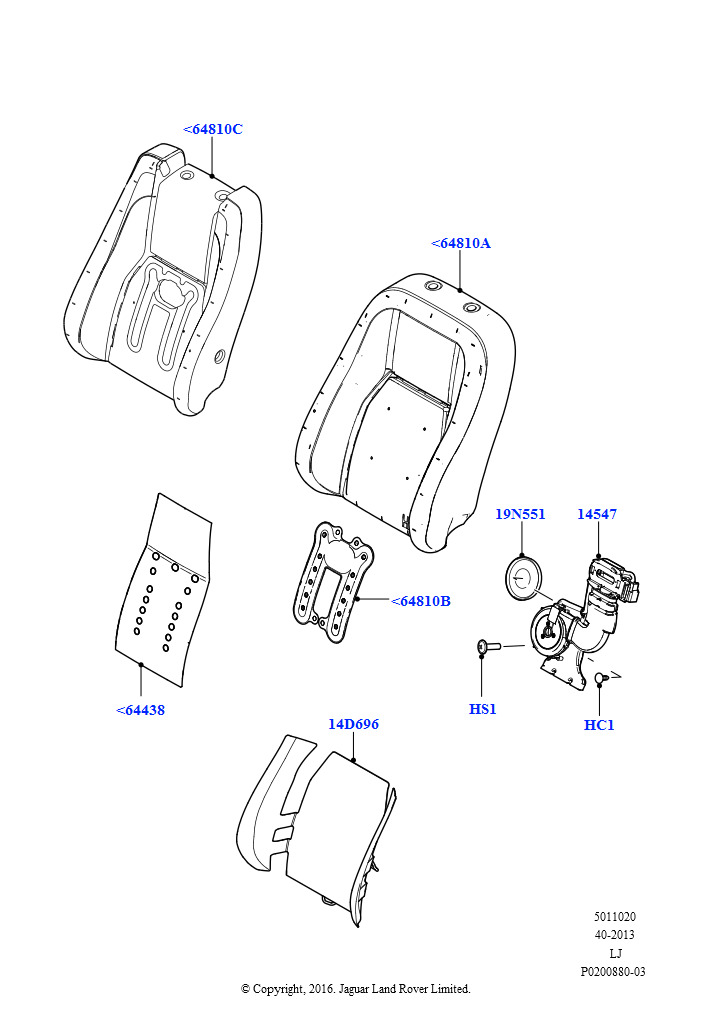 Схема - Элемент Пельтье сидения RRN 2002-2012