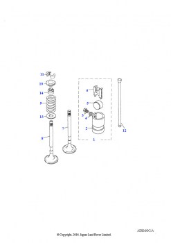 Клапаны и толкатели (2.5L I4 200 TDi L/R, 5-скоростная механическая трансмиссия, Без каталитического нейтрализатора)