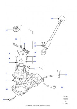 Механизм переключения передач и рычаг (5-ступ. мех. коробка передач, Механическая коробка передач)