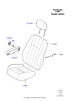 Обивка передних сидений (Freelander 2 11MY Limited Edition)