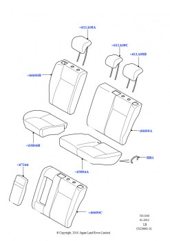Обивка задних сидений (Кожа/замша)