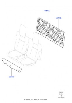 Спинка заднего сиденья (РЯд 3, С 7-местной конфигурацией)