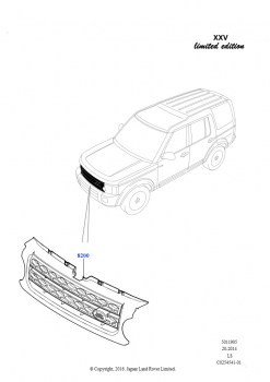 Решетка радиатора и передний бампер (XXV Anniversary LE)