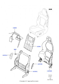 Спинка переднего сиденья (Версия SVR, Комплект SVR-Special Vehicle Racing)