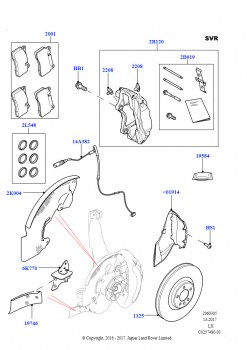 Диски и суппорты передних тормозов (Версия SVR, Комплект SVR-Special Vehicle Racing)