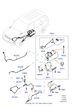 Подача мочевины в систему выпуска (Бак и магистрали, 4.4L DOHC DITC V8 Diesel, С баком реагента системы диз.двиг.)