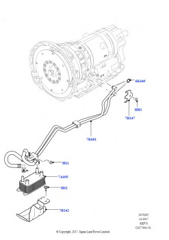 Системы охлаждения коробки передач (3.0L DOHC GDI SC V6 БЕНЗИНОВЫЙ, 8-ступенч.авто.кор.пер.ZF 8HP70 4WD)