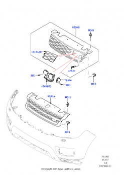 Решетка радиатора и передний бампер (Версия — Core, Без спортивн.звука системы выпуска)