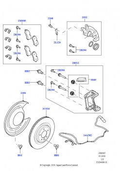 Диски и суппорты задних тормозов (Передний диск и суппорт, размер 20)