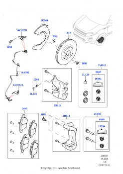 Диски и суппорты передних тормозов (Страна изготовления — Бразилия, Передний диск и суппорт, размер 18)