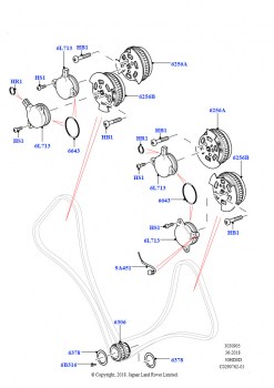 Газораспределительный механизм (Звездочки, электромагниты, Сборка на заводе в г. Нитра, 3.0L DOHC GDI SC V6 БЕНЗИНОВЫЙ)