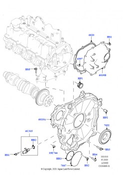 Крышки газораспредели. механизма (2.0L AJ20D4 Diesel Mid NFE, Страна изготовления — Бразилия)