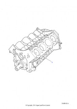 Двигатель короткий (4,0 л V8 L/R EFI бензин, LHD, (+)