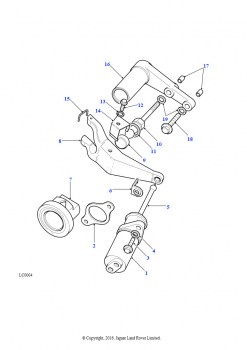 Выключение сцепления (V8, 5-ступ. мех. коробка передач, V8, Механическая коробка передач)
