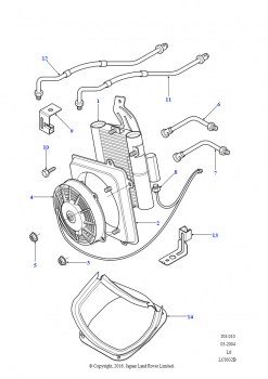 Маслоохладитель - масло/воздух (M47 2,0 л рядный 4-цил. 16-клап. дизель, Автоматическая коробка передач)