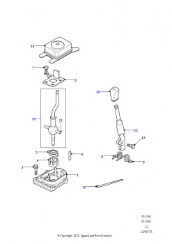 Механизм переключения передач и рычаг (5-ступ. мех. коробка передач)