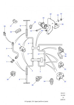 Передние тормозные трубопроводы (Клапан-ограничитель давления в тормозной системе/Lav, Без аниблокиров. системы тормозов)