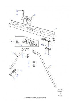 Решетка, верхняя панель и скобы - тросик разблокирования капота