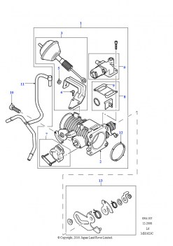 Корпус дроссельной заслонки - круиз-контроль (2,5 л KV6 бензин, Автоматическая коробка передач, С круиз-контролем)