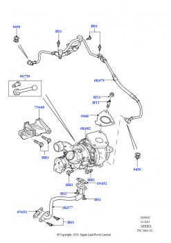 Турбокомпрессор (LH, 3,6 л V8 32V DOHC EFi дизель Lion)