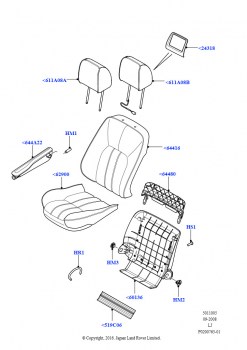 Обивка передних сидений (Стандартная кожа Blenheim)