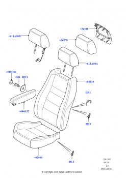 Обивка передних сидений (Кожа/Alcantara)