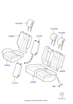 Обивка задних сидений (Extended Windsor, Windsor (M-L))