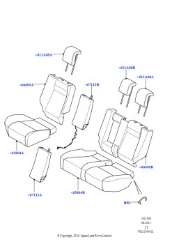 Обивка задних сидений (Taurus Leather/PVC (M-L))