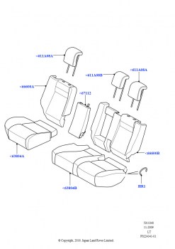Обивка задних сидений (Тканевая обивка сидений)