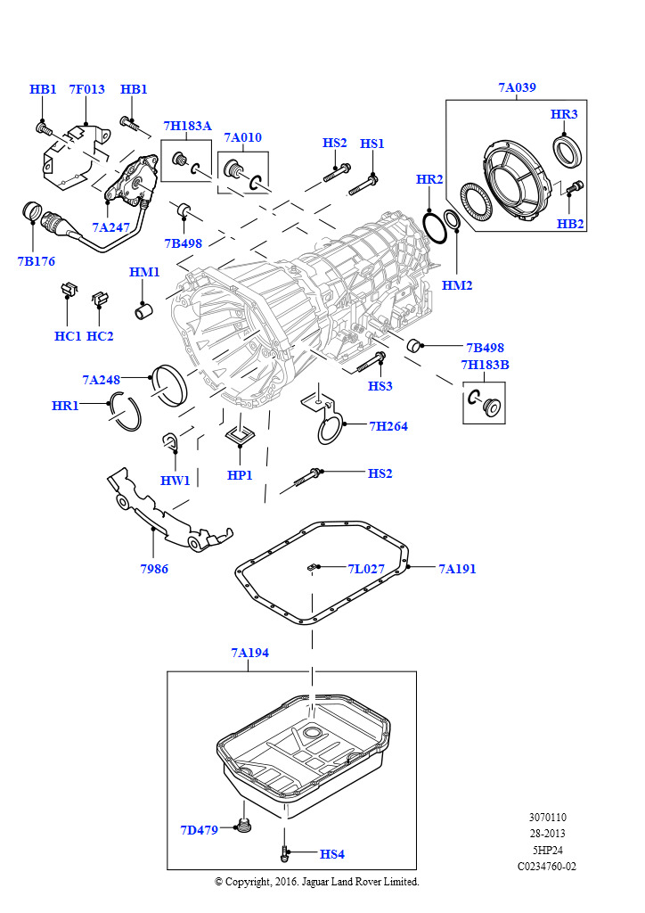 Сальник первичного вала АКПП (6F50/6F55) Ford Explorer 7T4Z 7F B; 7T4Z 7F A