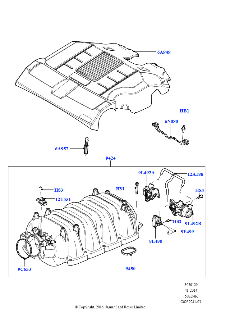 Схема - Датчик абсолютного давления в коллекторе (MAP) 5.0L