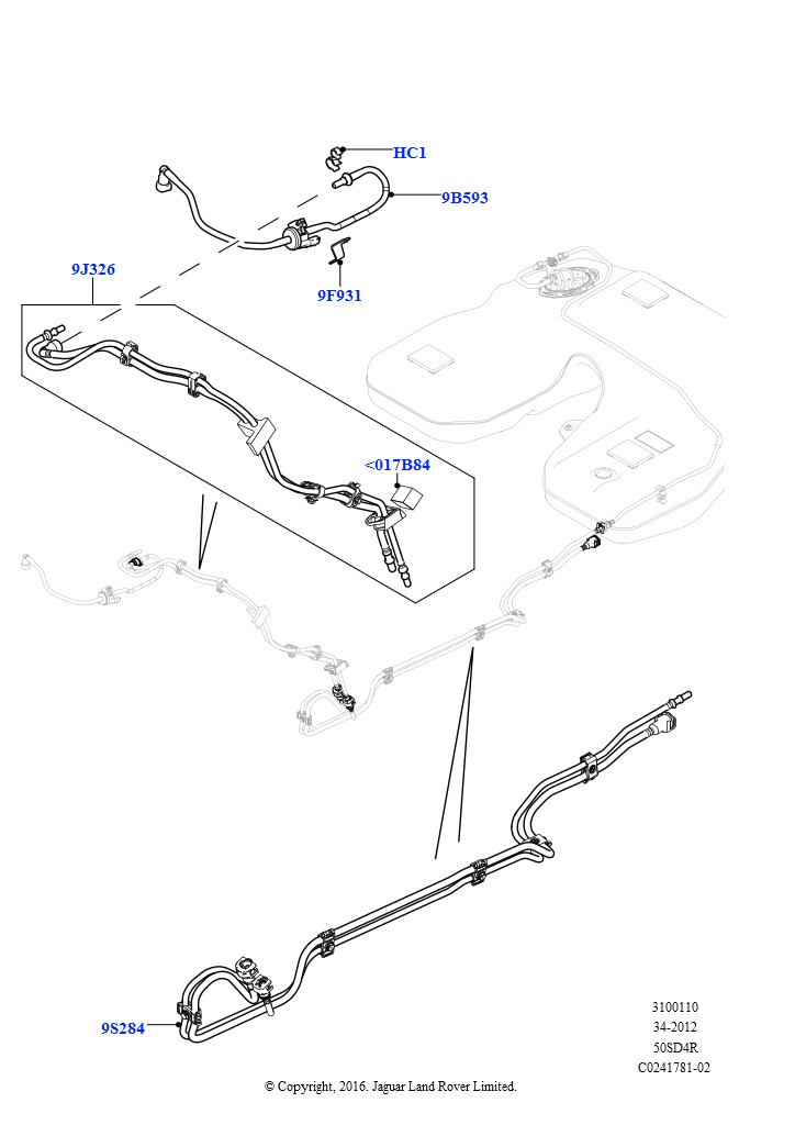 Схема - TUBE - FUEL SUPPLY AND VAPOUR
