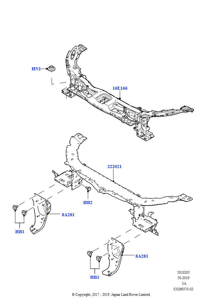 Схема - REINFORCEMENT - BUMPER SECURING