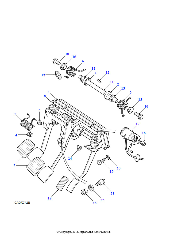 Схема - Выключатель стоп-сигнала педали D1 E