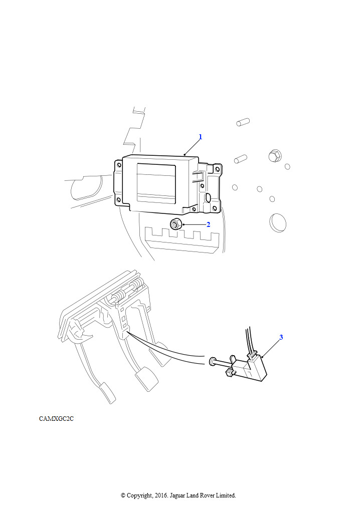 Схема - Защелка стойки капота