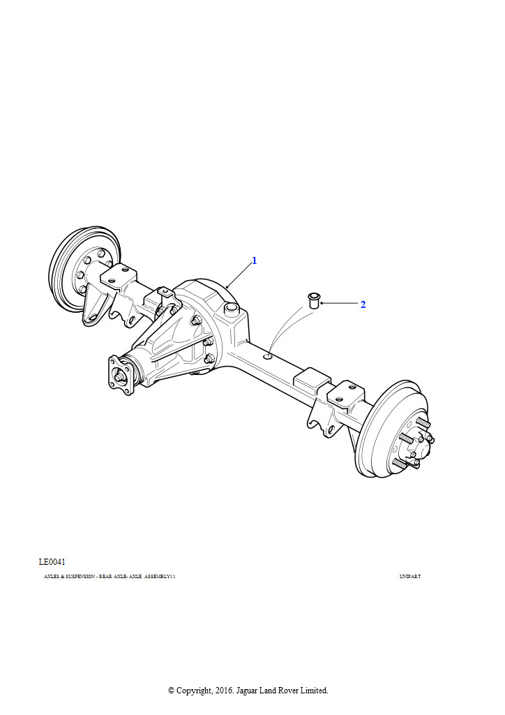 Схема - Чулок заднего моста RR X