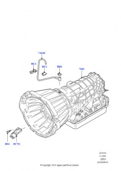 АКПП в сборе и привод спидометра (M62 B44 4.4 V8 бензин, 5-ступенчат. автоматич. Steptronic)