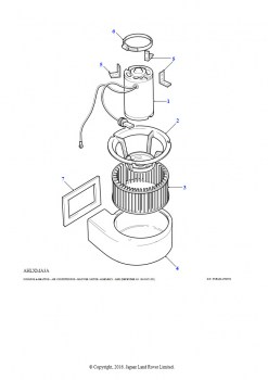 Мотор вентилятора в сборе (LHD, С Кондиционированием Воздуха)