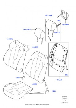 Обивка передних сидений (Кожа/замша, Сборочный завод Хэйлвуд, Сиденье - стандартное)