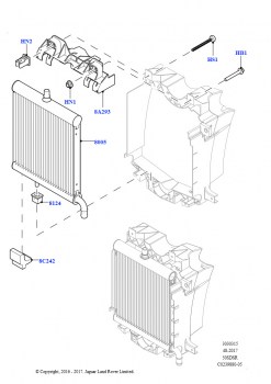 Радиатор/расшр.бачок для охл.жидк. (Вспомогательный блок, 5,0 л OHC SGDI SC V8 бензин - AJ133, 5.0 бензиновый AJ133 DOHC CDA, 5.0L P AJ133 DOHC CDA S/C Enhanced)
