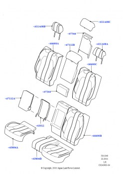 Обивка задних сидений (Taurus Leather/PVC (M-L), Версия — Core, Без спортивн.звука системы выпуска)