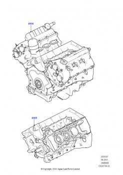 Сервисн.двиг.и неукомпл.блок цил. (Сборка на заводе в г. Солихалл, 3.0L DOHC GDI SC V6 БЕНЗИНОВЫЙ)